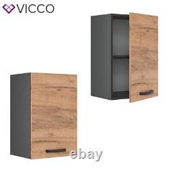 Hanging cabinet kitchen wall cabinet 40cm R-Line anthracite goldkraft Vicco