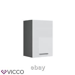 Hanging cabinet wall cabinet 40cm R-Line anthracite white high-gloss Vicco