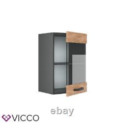 Hanging glass cabinet hanging cabinet 40cm R-Line anthracite goldkraft Vicco