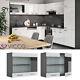 Hanging glass cabinet kitchen wall cabinet 80 cm R-Line anthracite white Vicco