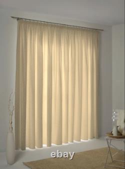 House Additions Beloit Pinch Pleat Room Darkening Curtain Beige 270W x 245D cm