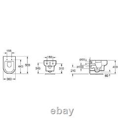 Imex UK Duro wall hung pan with standard seat END OF LINE STOCK