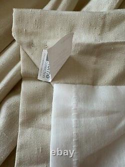 JCP Home Curtain Drape Panel Ivory Lined Pinch Pleat Weighted 100x 83 Vtg