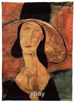 Jeanne Hébuterne By Modigliani 95cm X 70cm Lined Belgian Tapestry Wall Hanging