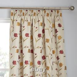 Juliette Pencil Pleat Curtains Fully Lined 100% Polyester By Curtina