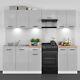 Kitchen Furniture Set 230 Wall & Base Complete Cabinets White/Grey Gloss Junona