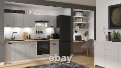 Kitchen Furniture Set 230 Wall & Base Complete Cabinets White/Grey Gloss Junona