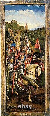 Knights Of Christ 143x62cm Belgian Tapestry Wall Hanging Fully Lined, Rod Sleeve