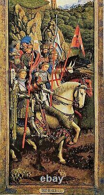 Knights Of Christ 143x62cm Belgian Tapestry Wall Hanging Fully Lined, Rod Sleeve