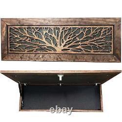 Large Wood Hidden Gun Cabinet Birds In A Tree Wall Decoration Hidden Gun Safe