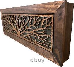 Large Wood Hidden Gun Cabinet Birds In A Tree Wall Decoration Hidden Gun Safe