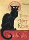 Le Chat Noir The Black Cat 100cm X 70cm Lined Belgian Tapestry Wall Hanging