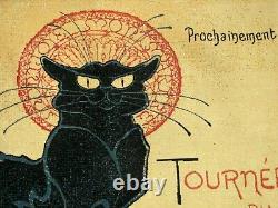 Le Chat Noir The Black Cat 100cm X 70cm Lined Belgian Tapestry Wall Hanging