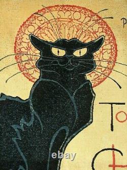 Le Chat Noir The Black Cat 100cm X 70cm Lined Belgian Tapestry Wall Hanging