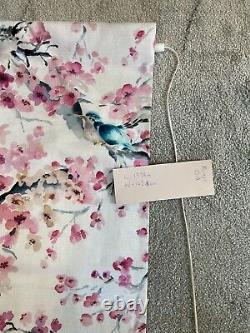 Made To Measure Roman Blind- Pink Blossom & Birds L 173.5cm W 103cm Right Cord