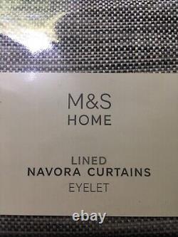 Marks & Spencer M&S Navora Lined Eyelet Charcoal Grey Curtains 53 x 90 135 x 229