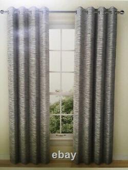 Marks & Spencer M&S Navora Lined Eyelet Charcoal Grey Curtains 53 x 90 135 x 229