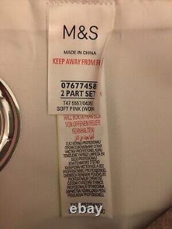Marks & Spencer M&S Pink Chenille Eyelet Lined Curtains 66 x 54 168 x 138 cm