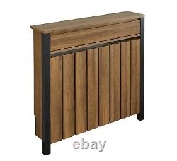 Mini Radiator Cover With 1 Drawer Safety Guard Modern Industrial Wood Effect