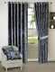 New Beautiful Crushed Velvet Curtain Pair With Ring Top Fully Lined Tie Backs