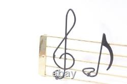 Old Hook BAR Metal Wall Mounted Coat Rack Note Lines Hook Music Notes