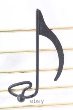 Old Hook BAR Metal Wall Mounted Coat Rack Note Lines Hook Music Notes