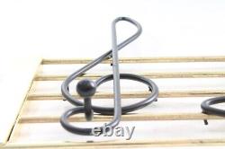 Old Hook BAR Metal Wall Mounted Coat Rack Note Lines Hook Music Notes