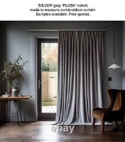 One Royal Blue Velvet Thermal Door Curtain. Fit Up To 5ft Width Pole/track 90d