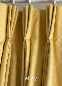 Osborne & Little Interlined Curtains 90d Diamond Trellis Pinch Pleat Pair 1/2