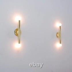 Pair Of Antique Patina Line Sconce Mid century Lighting Sputnik Lights Decor