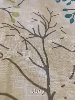 Pair of beautiful, bespoke SANDERSON Curtains Featuring a gorgeous leaf design