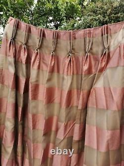 Patio Curtains Fully Lined, Pinch Pleat Top, Material Silk and Organza