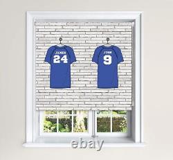 Personalised Roller Blinds Football Shirts Cust Name Locker Room Blinds Blackout