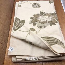 Pottery Barn Margaritte Crewel Curtains 50 x 84 Pair 2 Neutral Lined NEW