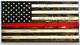 Red-Line Fire, Rustic Wood Flag, Distressed Flag, 36 x 19