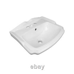 Renovator's Supply Cloakroom 19 Wall Mounted Bathroom Sink White with Overflow