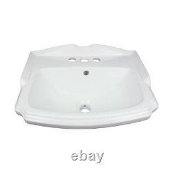 Renovator's Supply Cloakroom 19 Wall Mounted Bathroom Sink White with Overflow