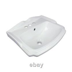 Renovator's Supply Cloakroom 19 Wall Mounted Bathroom Sink White with Overflow