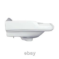 Renovator's Supply Cloakroom 19 Wall Mounted Bathroom Sink White with Overflow