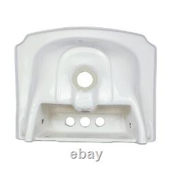 Renovator's Supply Cloakroom 19 Wall Mounted Bathroom Sink White with Overflow