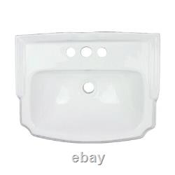 Renovator's Supply Cloakroom 19 Wall Mounted Bathroom Sink White with Overflow