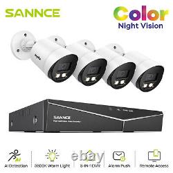 SANNCE 2MP CCTV System Color Camera 1080P 16CH Video DVR AI Human Detection IP66