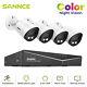 SANNCE 2MP CCTV System Color Camera 1080P 16CH Video DVR AI Human Detection IP66