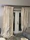 SILK Drapes 2 custom Curtain Panels handmade Pleated Triple Lined Ivory 90x110