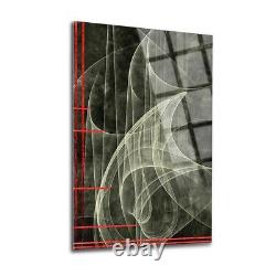 Smoke Lines Tempered Glass Wall Art, Easy Installation, Fade Proof Wall Decor