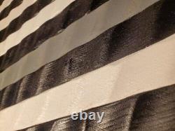 Thin Gray Silver Line Corrections/Guard Officer Handmade Wavy Wood Flag 19x37