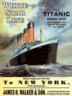 Titanic White Star Liner Poster Metal Wall Sign (2 sizes Jumbo / Super Jumbo)