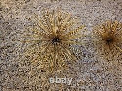 Two's Company Inc. Rory Line 3-Piece Set of Wall Flowers Wall Art- Gold-Tone