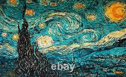 Van Gogh Starry Night Nuit Etoilee 142cm X 88cm Lined Tapestry Wall Hanging