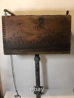 Victorian water closet syphon copper lined wood wall mount peck bros New Haven